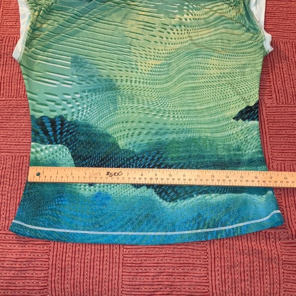 Prana diaphanous women’s short sleeve blouse top - Picture 13 of 14